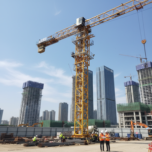 Grúa Torre de Plataforma <span class=keywords><strong>Plana</strong></span> de Segunda Mano con Certificación ISO 2019-2022, Pluma de 75M, Capacidad de Elevación de 12T, Buen Estado de Funcionamiento - Product Image 1