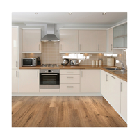 Armoire de cuisine moderne CBMmart avec finition laquée et crédence, design modulaire extensible pour appartement