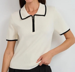 Maglione semplice di alta qualità per l'estate da <span class=keywords><strong>donna</strong></span> in <span class=keywords><strong>stile</strong></span> vecchio <span class=keywords><strong>stile</strong></span> Community maglieria a manica corta - Product Image 3