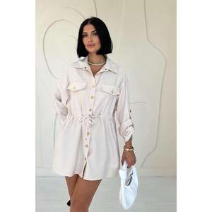 Camisas Beige con Botones a Presión para Mujer, Colección al por Mayor de Blusas y Camisas Elegantes - Product Image 3