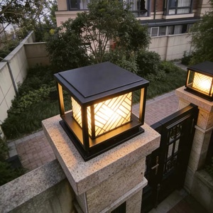 Luces solares LED para columnas de puerta, luces para pilares de jardín, aptas para vallas, con doble luz para atraer la fortuna - Product Image 2