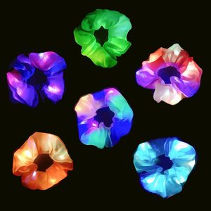 Élastiques à cheveux LED lumineux pour femmes et filles, bandeaux capillaires clignotants colorés, 3 modes d'éclairage, accessoires de fête amusants - Product Image 1