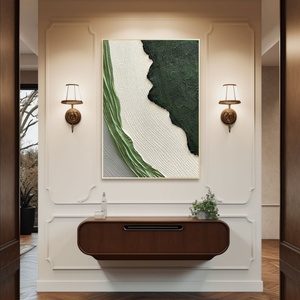 Arte Mural 3D Texturizado, Pintura al Óleo Abstracta Moderna, Pintada a Mano y Enmarcada, para Decoración de Hoteles de Alta Gama, Lobbies, Apartamentos y Hogares - Product Image 3