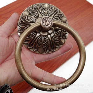 Anillo de Puerta de Latón Estilo Antiguo con Acabado Cepillado para Puerta A-140 - Product Image 5