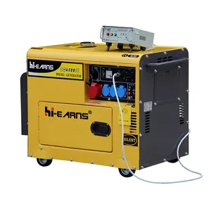 Hi-earns 5kw three phase diesel generator 220V 380V 4 plugs with ATS box generator factory