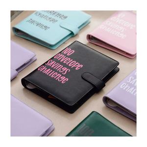 Cuaderno de PU con carpeta planificadora financiera sobre efectivo presupuesto ahorro dinero desafío 100 días personalizado al por mayor - Product Image 1