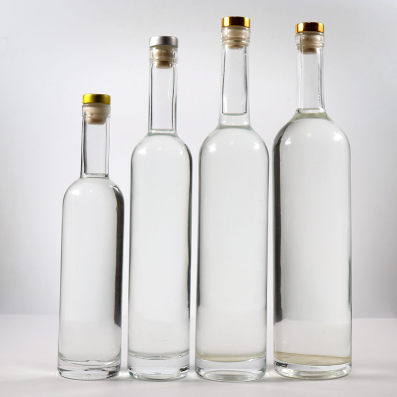 Premium Lege Cilinder Liquor Wijn 750Ml Frosted Glas Wodka Fles 1000Ml Wijn Glazen Fles Groothandel