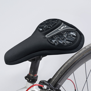 Funda de sillín de bicicleta transpirable negra personalizada, cómodo cojín de sillín de bicicleta de montaña para hombres y mujeres, uso de bicicletas de <span class=keywords><strong>carretera</strong></span> al por mayor - Product Image 2