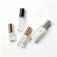 Flacons de parfum carrés en verre transparent de 3 ml, 5 ml, 8 ml, 10 ml, 20 ml, 30 ml, rechargeables, échantillons de parfum, flacons vaporisateurs, impression de logo personnalisée