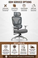 Chaise de bureau pivotante au design européen moderne, ergonomique, en maille, pour la maison, réglable en hauteur, inclinable, pivotante à 360 degrés, amovible