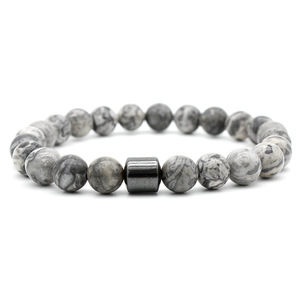 Vendita calda stile classico occhio di tigre ematite braccialetto di perline a mano magnetica stringa per Yoga e la guarigione religiosa di colore turchese - Product Image 5