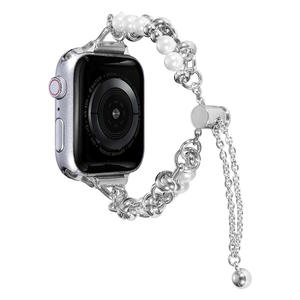 Bracelets de montre intelligente en acier inoxydable de style bijoux de luxe pour femmes Lionorm, remplacement pour <span class=keywords><strong>Apple</strong></span> <span class=keywords><strong>Watch</strong></span> Series 11band 46mm - Product Image 5