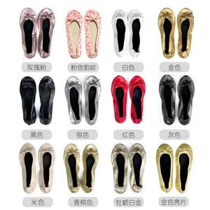 Zapatillas de Ballet Plegables con Bolsillo, Personalizadas, Plateadas, para Novia, para Todas las Temporadas, <span class=keywords><strong>Venta</strong></span> al Por Mayor, Oferta 2026 - Product Image 4