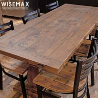 Meubles WISEMAX bon marché 70*70 carrés ronds en bois d'orme massif dessus de table pour restaurant café boutique meubles de salle à manger commerciaux
