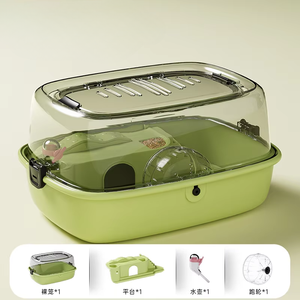 Evcil Hayvanlar İçin Güvenli Lüks Akrilik Villa, Suriye Hamsteri İçin Ekstra Büyük Şeffaf Kafes, Sertifikalı Toksik Olmayan Malzemeyle Üretilmiştir - Product Image 5