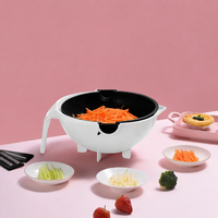 Ensemble de coupe-légumes manuel multifonctionnel en plastique avec paniers de drainage, lame de coupe, trancheuse manuelle 9 en 1, râpe à légumes pour la cuisine