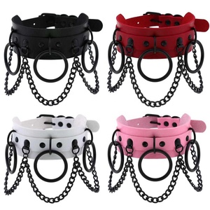 Choker Punk MILAKOO In Pelle PU - Collare Gotico Con Ciondolo Cuore