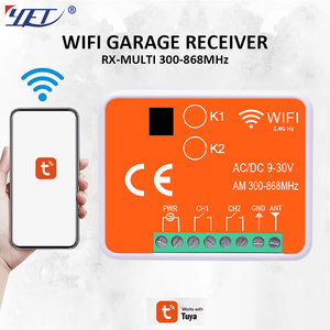 Récepteur WiFi RF YET multi-fréquences 300-868 MHz avec application <span class=keywords><strong>TUYA</strong></span>, double canal AC/DC 9-30 V pour ouvre-porte de garage - Product Image 4