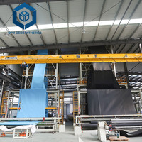Géomembrane HDPE 0,5 mm 0,75 mm pour bassin piscicole, revêtement de bassin de pisciculture circulaire en plastique 1 mm 1,5 mm pour l'aquaculture
