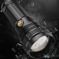 Lampe de poche tactique à LED blanche de Type C, Super 100000, haute luminosité, longue portée de 5000 mètres, projecteurs de recherche rechargeables