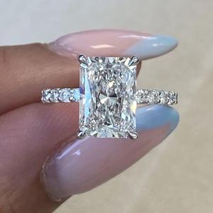 <span class=keywords><strong>3</strong></span>.0CT Moissan ite Vier klauen zinken 14 Karat Weißgold Verlobung sring