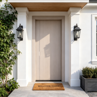 Porte intérieure moderne minimaliste en WPC imperméable, porte à panneau plat insonorisée pour chambre à coucher avec cadre enveloppé pour appartement et hôtel