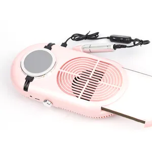 Coletor de pó de algodão para limpeza de unhas, filtro de algodão, suporte de caneta USB, logotipo personalizado, máquina de limpeza de unhas forte, branco e rosa de alta qualidade, aspirador de pó