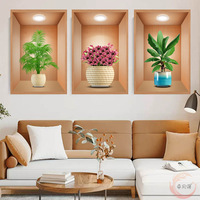 Peinture décorative verte à effet 3d
