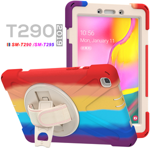 Coque colorée arc-en-ciel à asymétriques, étui de protection contre les chocs pour <span class=keywords><strong>Samsung</strong></span> <span class=keywords><strong>Galaxy</strong></span> <span class=keywords><strong>Tab</strong></span> <span class=keywords><strong>A</strong></span> 8.0 T290 T295, avec sangle à main - Product Image 1