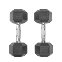 Ensemble d'haltères hexagonales en caoutchouc pour le sport, haltères hexagonales, équipement de musculation pour enfants, haltères