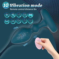 Ylove 10 Modi Ferngesteuerter Elektrischer Prostata-Massager, Silikon-Analdildo und Perlen für Anales Vergnügen