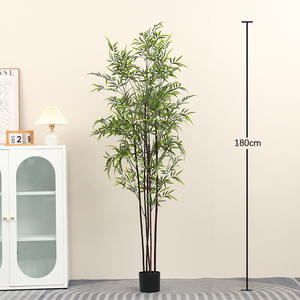 Plantes artificielles en bambou, plantes chinoises artificielles, arbre vert artificiel, plante en pot en plastique pour extérieur, fausses plantes artificielles, décoration - Product Image 6