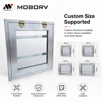 MOBORV Fenêtre de camion robuste en aluminium à montage encastré, double couche, en verre trempé, pour conversion de camping-car et camping-car DIY, pour expéditions