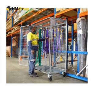 Cages verrouillables en métal de transport pliable de sécurité de revêtement de poudre pour le stockage - Product Image 6