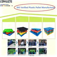 Palette en plastique simple face, hygiénique et durable, pour entrepôt alimentaire, personnalisable pour l'industrie pharmaceutique, en promotion