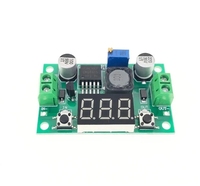 Modul LM2596 DC 4.0 ~ 40 hingga 1.3-37V, modul daya Step-Down dapat disesuaikan + Voltmeter LED