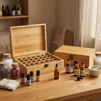 Boîte de présentation en gros pour parfums et huiles essentielles avec séparateurs, couvercle rabattable et fermeture sécurisée, étui de voyage organisateur avec étiquettes pour bouchons de bouteilles, idéal pour les cadeaux