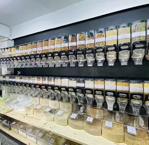 Contenedores de alimentos para cereales, dispensador de alimentos secos por gravedad