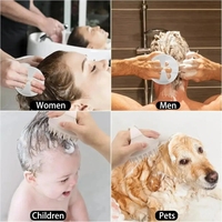 Brosse de massage du cuir chevelu en silicone douce et respectueuse de la peau, peigne de massage pour le lavage des cheveux, brosse de massage SPA, outil capillaire pour salon de beauté
