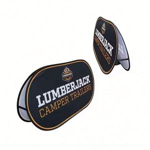 Custom Double-Sided Horizontal Pop-up A-<b>Frame</b> Outdoor Foldable Display for Tradeshows Giveaways Durable Polyester - Product Image 2