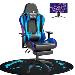 Silla de carreras de élite de la UE Pro LED Zero Gravity, silla de ordenador de oficina en casa con masaje, cahirs de juego grandes y altos <span class=keywords><strong>para</strong></span> personas pesadas - Product Image 1