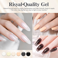 Vernis à ongles gel noir et blanc, collection de gels de très bonne qualité pour nail art, produits pour ongles de salon, gel UV de haute qualité, fabrication en usine.