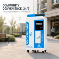 Distributeur automatique commercial de liquides à monnayeur avec paiement par QR code, gestion cloud 200L, pour détergent et eau RO