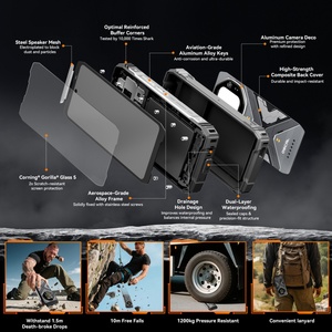 โทรศัพท์มือถือที่ทนทาน oscal Android 15 16 + 512GB 20000mAh มองเห็นกลางคืน5G oscal blackview Mobile oscal Tank 1 - Product Image 4