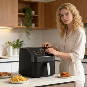 Nouvelle Conception 2026 – Friteuse à Air Électrique Multifonctionnelle 11L en Plastique avec Contrôle Numérique, Revêtement Antiadhésif PTFE, Économe en Énergie et Saine - Product Image 6