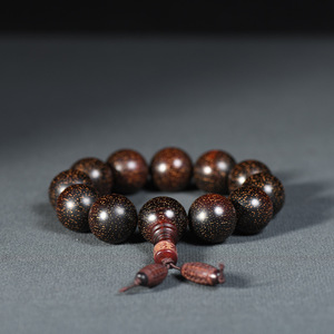 Bracelet de perles Bouddha en corne de rhinocéros et bois de rose, avec perles <span class=keywords><strong>mantra</strong></span> à six caractères haute densité et perles Dzi Xiangyun, modèle Explosive Gold Star 2.0 - Product Image 2