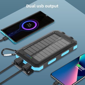 TKTEMU pour batterie externe solaire en plastique 20 000 mAh Modèle <span class=keywords><strong>C3</strong></span> Lampe de camping Chargeur portable extérieur Longue autonomie - Product Image 3