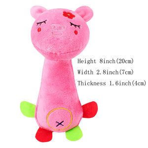 Yüksek kalite çiğnemek kahverengi sarı gıcırtılı peluş pembe köpek Pet oyuncak - Product Image 6