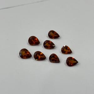 Granat Hessonite Naturel Calibré 3mm Forme Poire Qualité Premium Traité Thermiquement Cristal Rouge Rose Certifié IGI Bijoux - Product Image 3