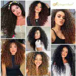 Amygirl Vente en gros économique Lot de mèches de cheveux humains 100% naturels vierges bruts Grade 10A Péruviens Cambodgiens Brésiliens Bouclés crépus - Product Image 6